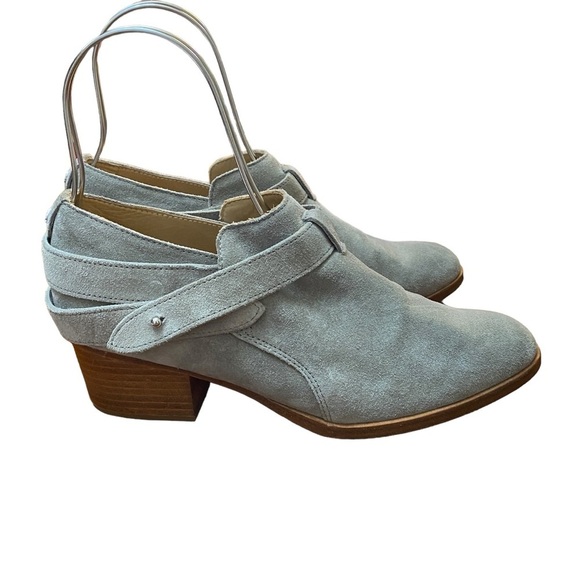 Rag & Bone Sz 37.5 Gray Wrap Around Harley Boots Booties - Picture 3 of 11